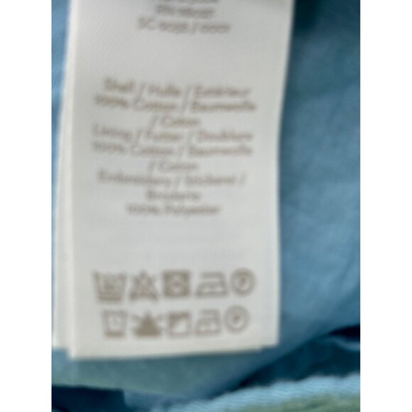 Boden Women's Bernadette Embroidered Blue Cotton Tunic Dress Yellow Trim Size 6 - Picture 5 of 10